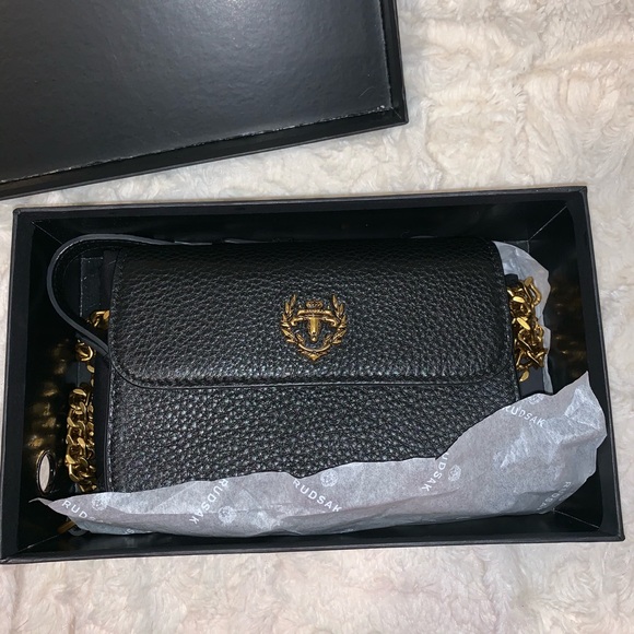 RUDSAK Handbags - RUDSAK Leather Purse, Black / Gold crossbody bag
